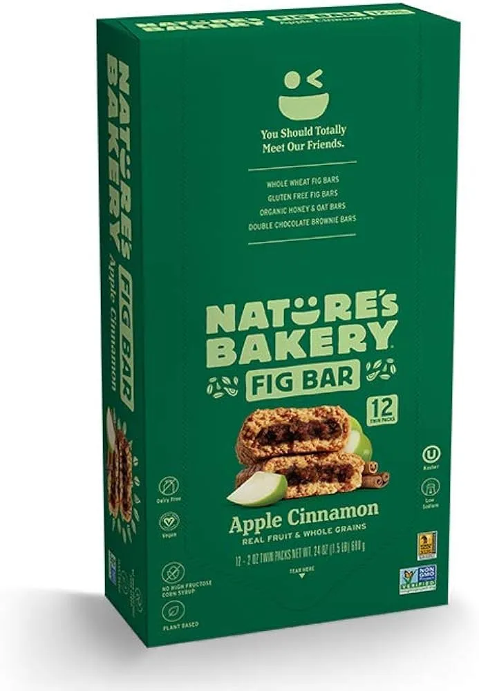Nature's Bakery Whole Wheat Fig Bars Apple Cinnamon 2oz 12 ct