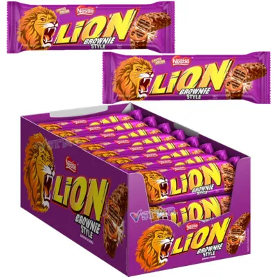Nestle UK Import Lion Brownie Style Chocolate Bar 40g 24ct Tray