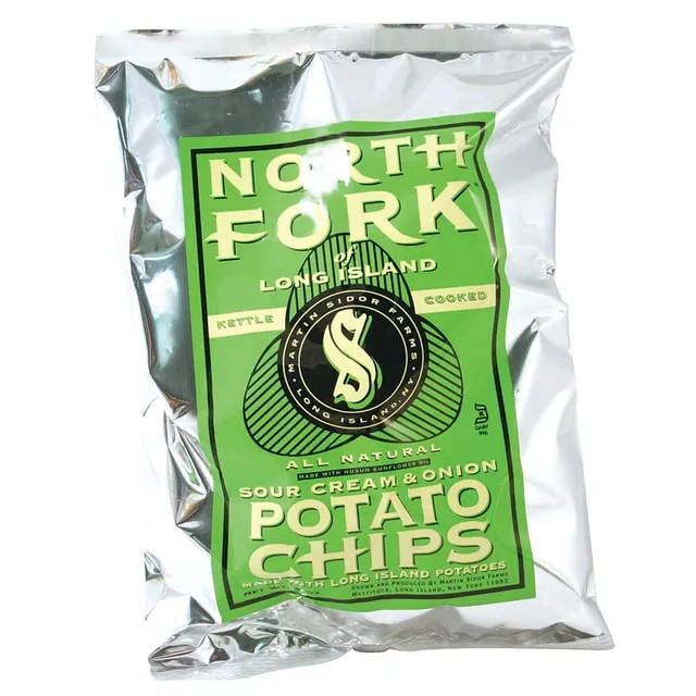North Fork Kettle Potato Chips Sour Cream Onion 6oz 12ct