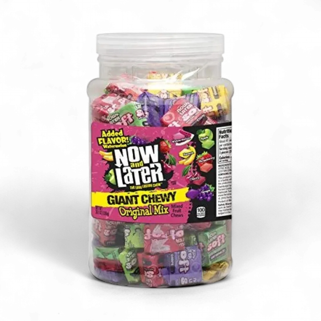 Now and Later Giant Chew Original Mix 120 Piece Tub