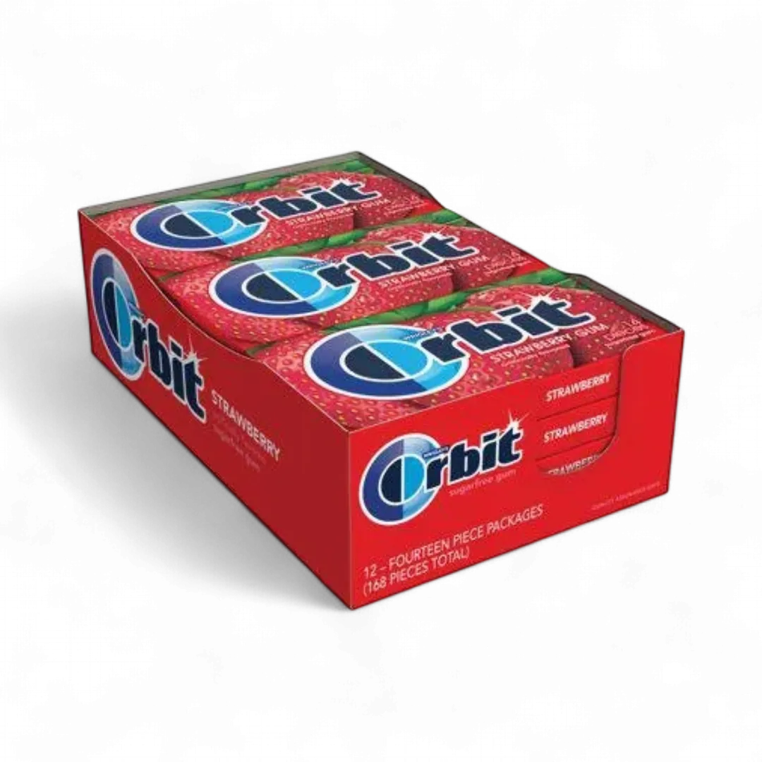 Orbit Strawberry Gum 12 Count 14 Pieces Each Tray