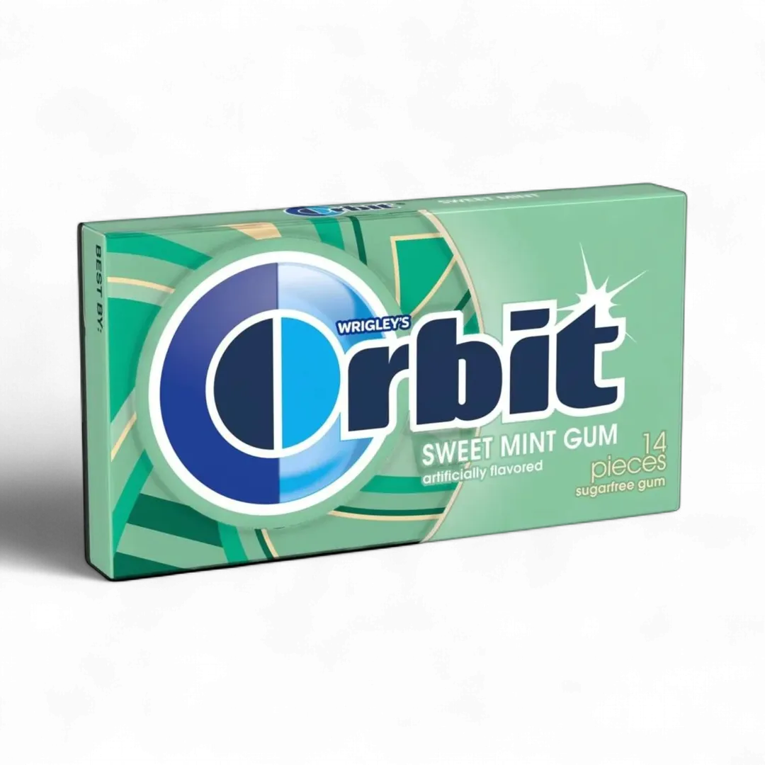 Orbit Sweet Mint Sugar Free Chewing Gum 12 Count 14 Pieces Each Tray