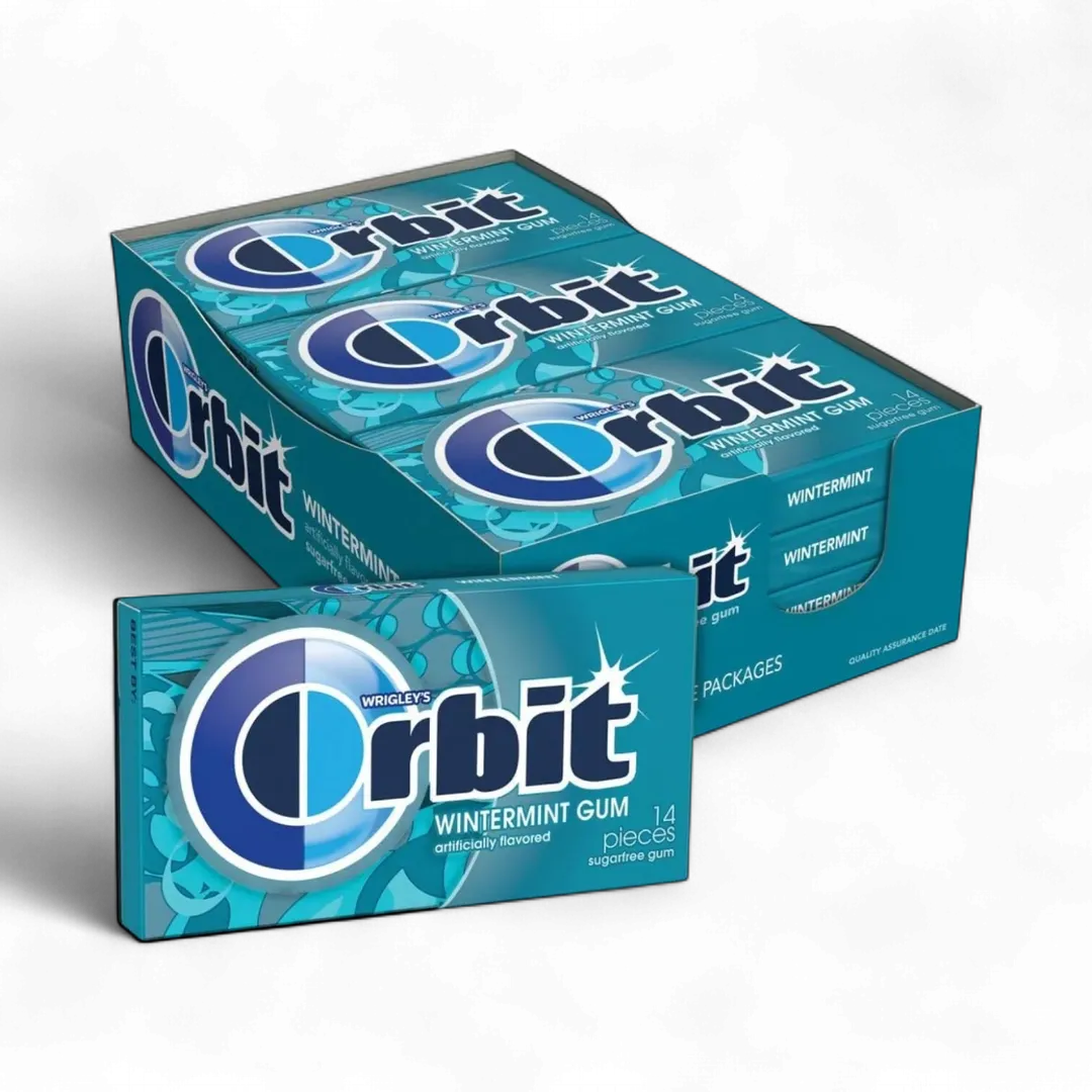 Orbit Wintermint Sugar Free Chewing Gum 12 Count 14 Piece Package