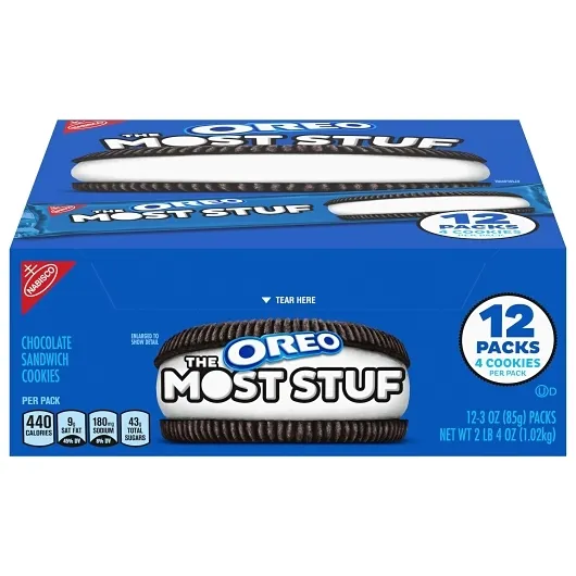 Oreo The Most Stuf Single Serve Cookie, 3 oz, 12 ct