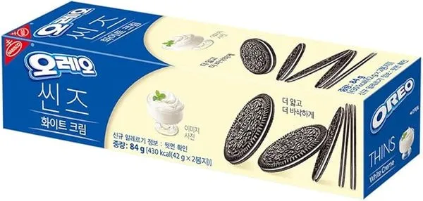 Oreo Thins Cookie Vanilla Mousse White Creme 2.96 oz Box 6 Pack