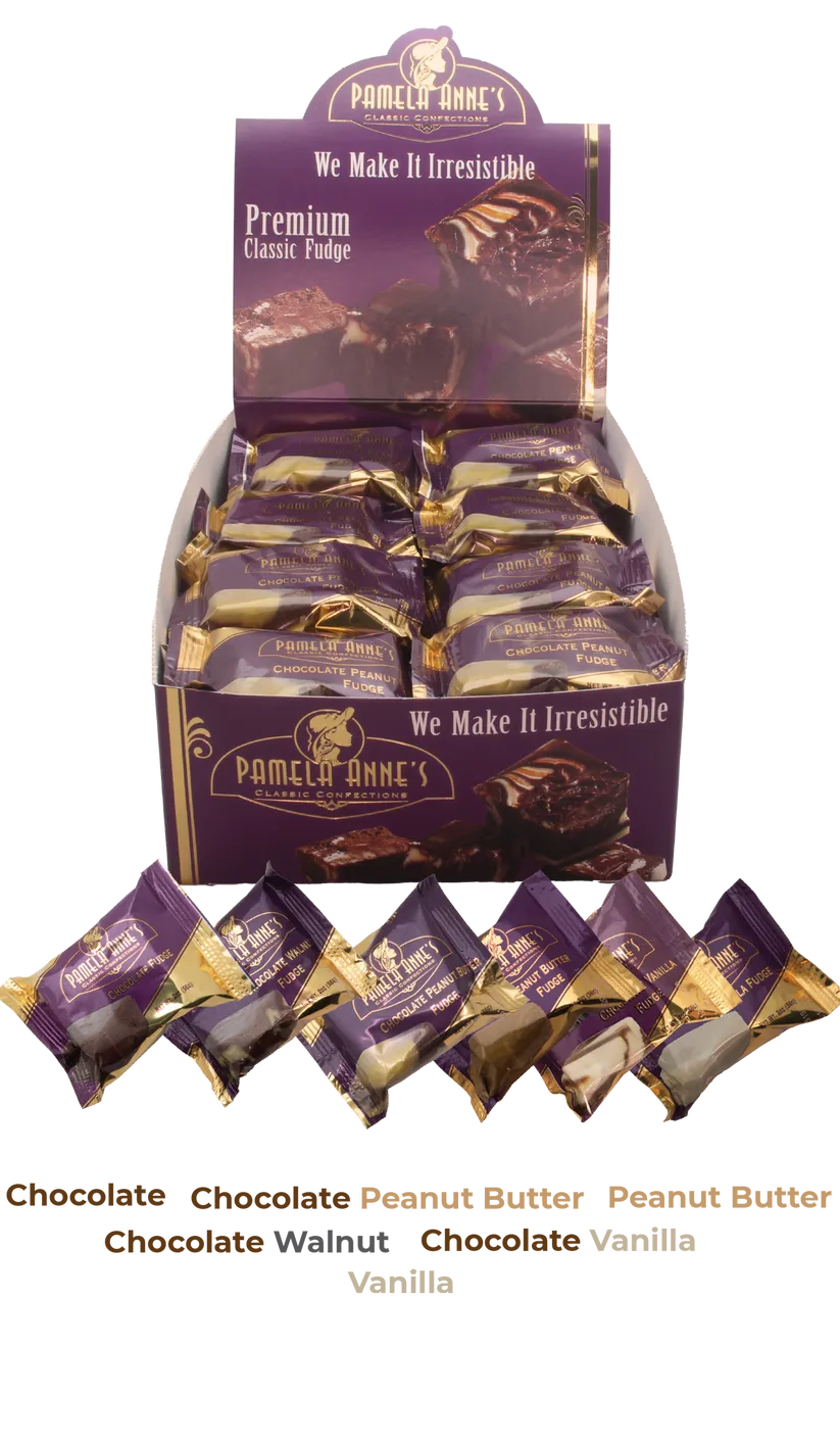 Pamela Anne's Premium Classig Fudge 6 Flavor Assorted 2oz 24ct