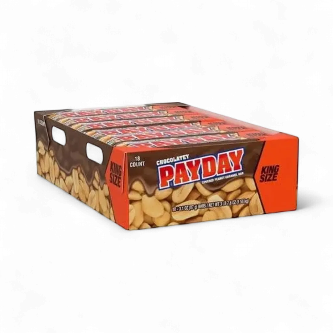 Payday Chocolatey Peanut Caramel King Size Candy 18 Count 3.1 Ounce