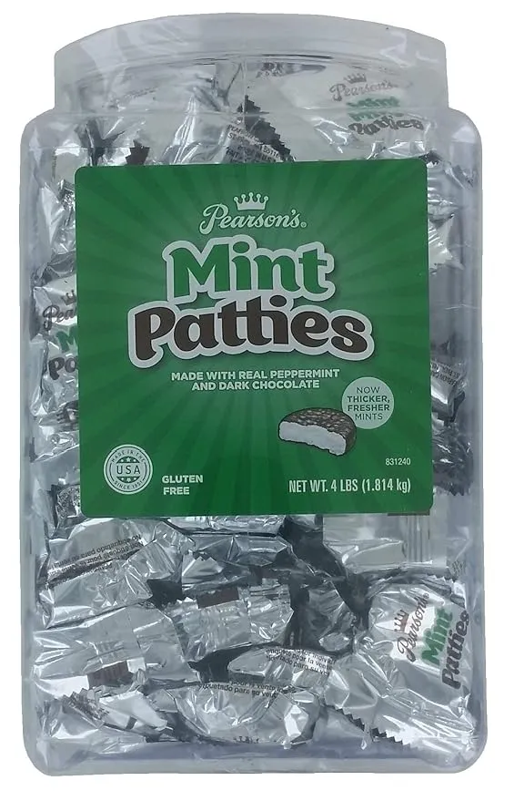 Pearson's Mint Dark Chocolate Pattie Jar Changemaker Jar 240 ct