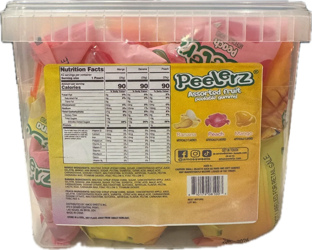 Peelerz 3 Flavor Changemaker Tub Snack Size 37.05 oz 42 ct Tub