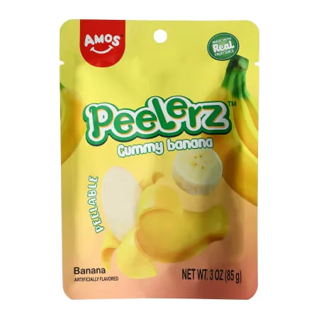 Peelerz Gummy Banana 12 Count 3 Ounce Bags