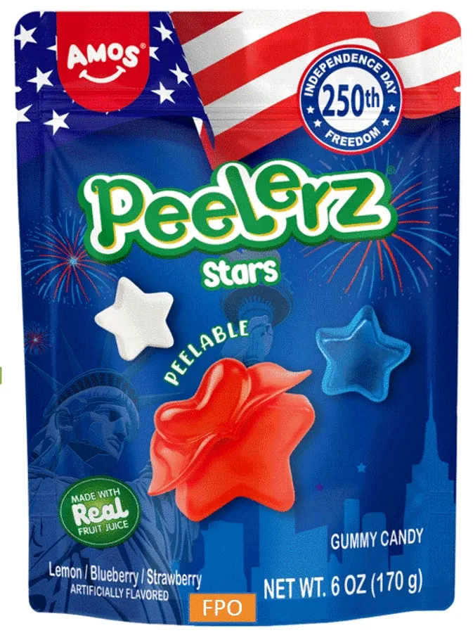 Peelerz Red White Blue 4th July Summer Stars 6 oz 12ct