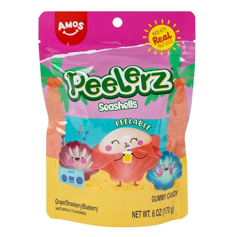 Peelerz Seashells Peelable Gummy Candy 6 oz 12ct
