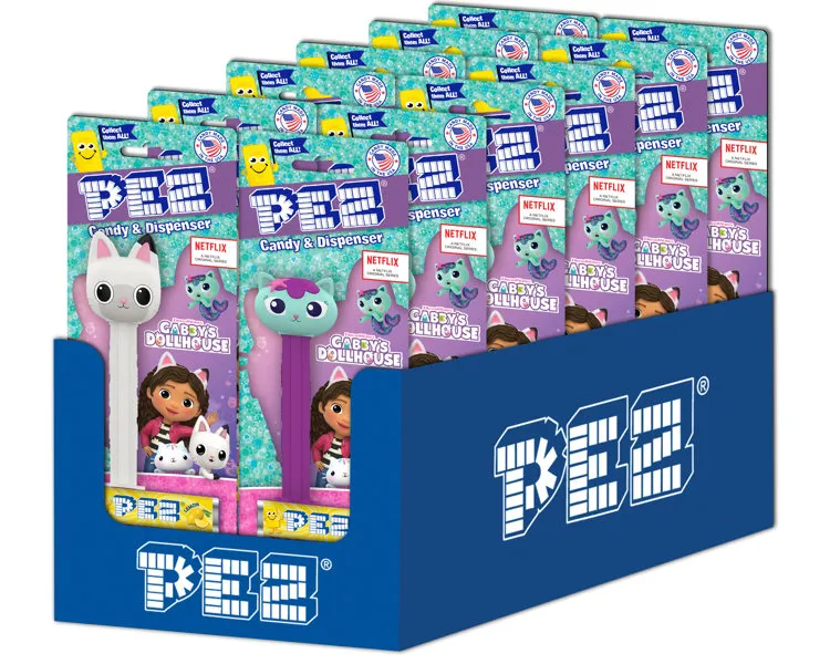 Pez Gabby's Dollhouse Dispensers Candy Blister Pack 12 ct