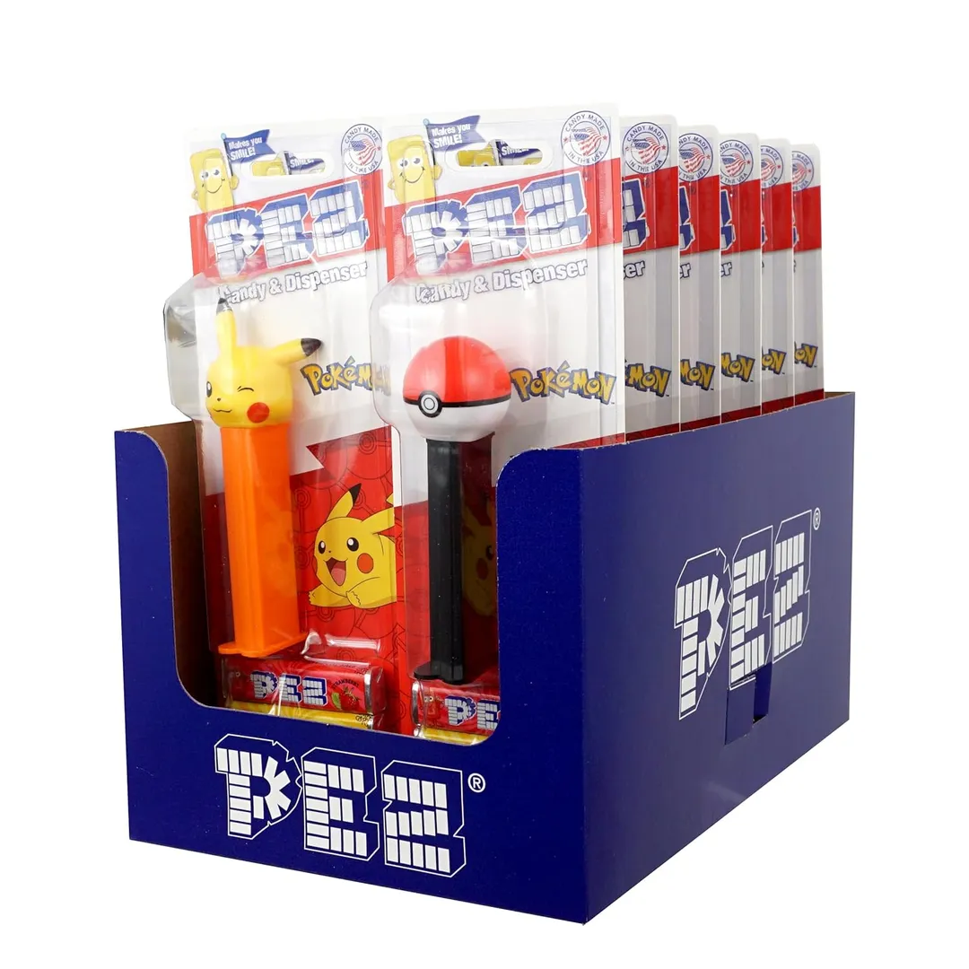 Pez Pokemon Pikachu Candy &amp; Dispenser Assorted Blister Tray 12 ct variant