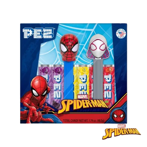 Pez Twin Pack Gift Spiderman Dispenser Candy 1.74 oz