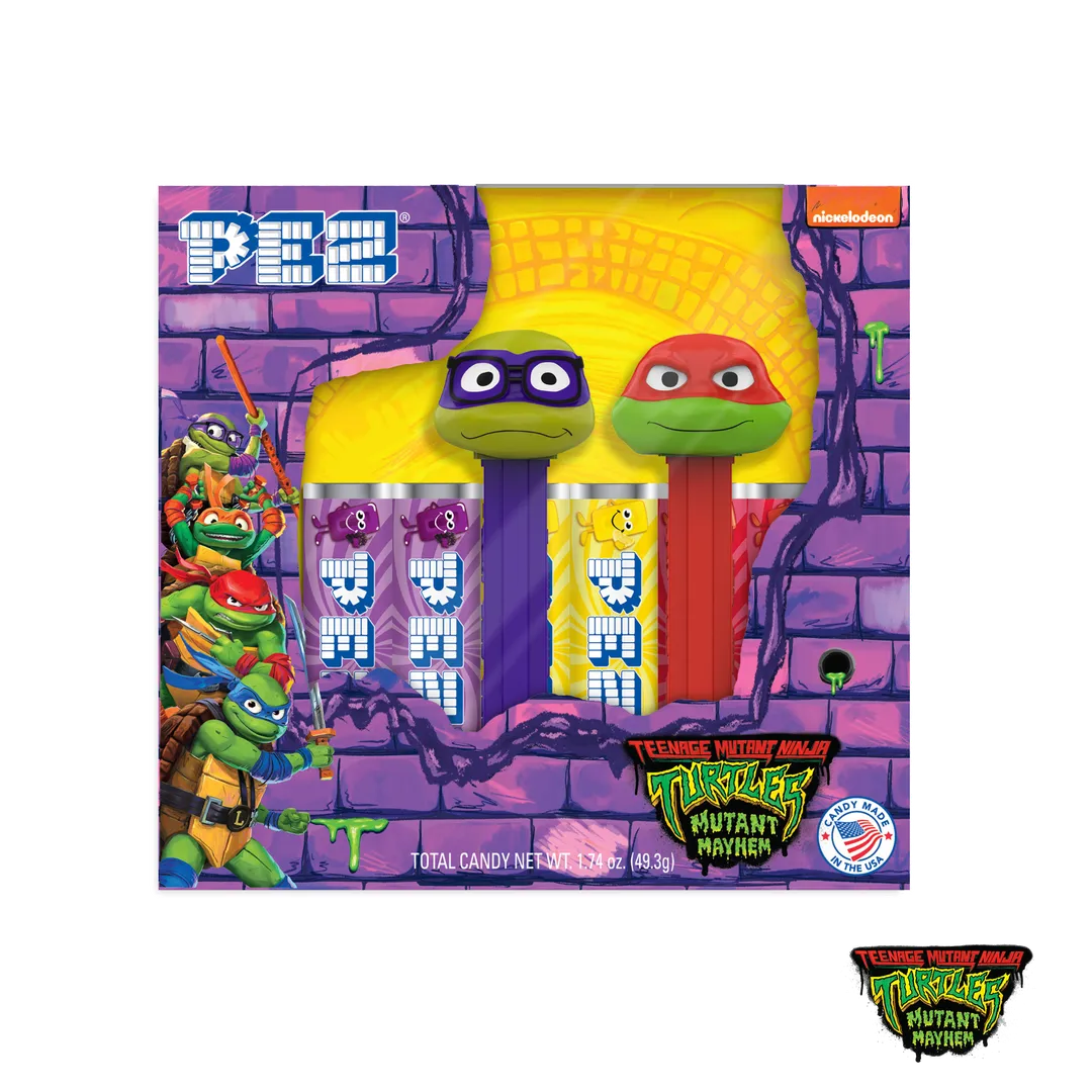 Pez Twin Pack Gift TMNT Teenage Mutant Turtle Dispenser 1.74 oz