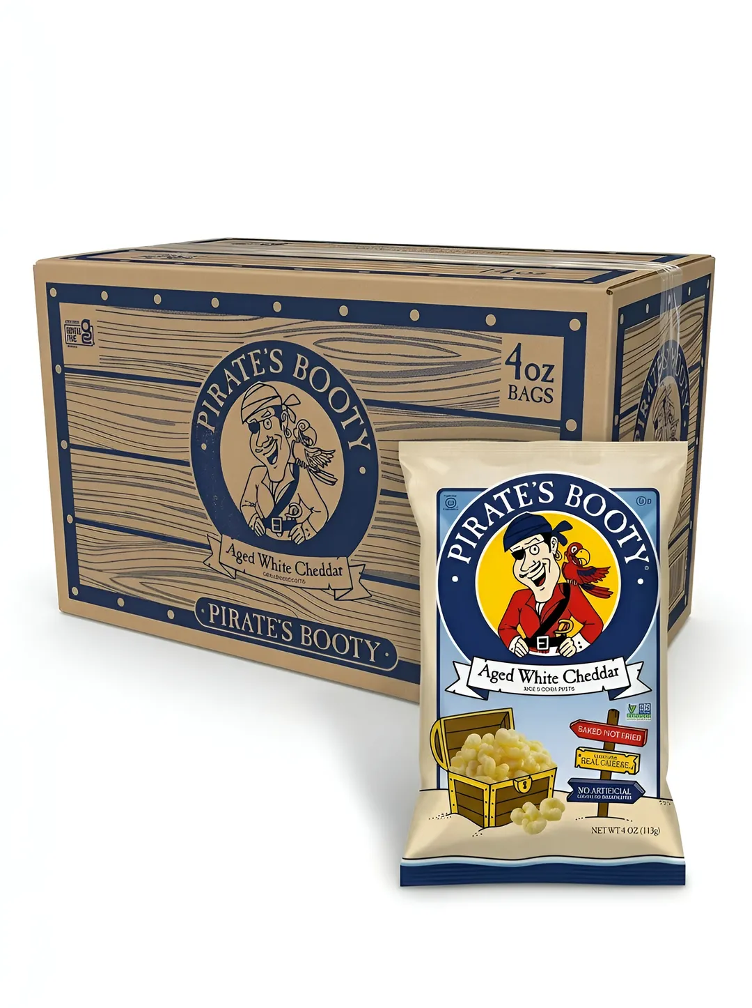 Pirate's Booty Aged White Cheddar 4oz 12ct