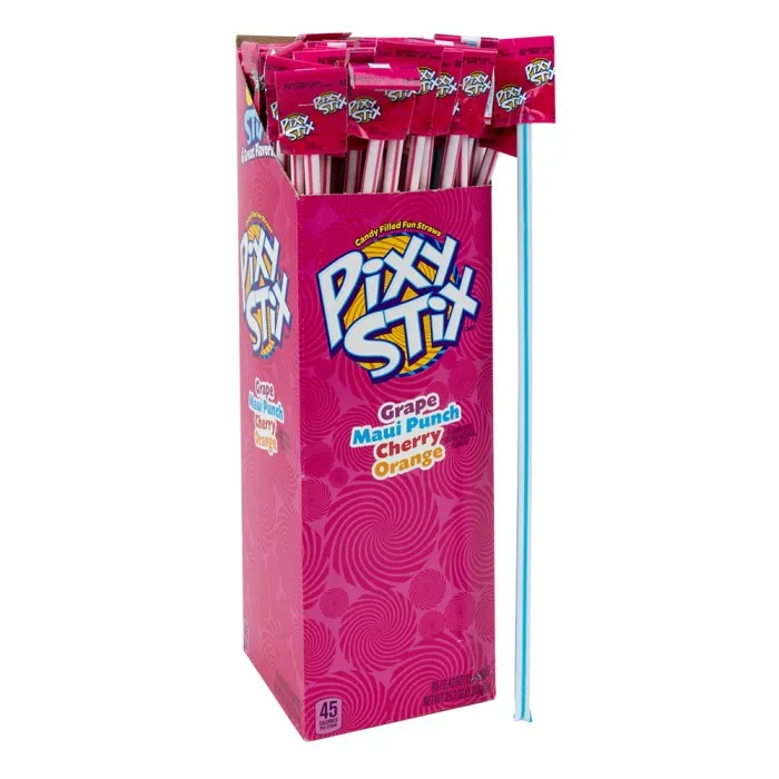 Pixy Stick Giant Candy Filled Fun Straws 85 ct Changemaker