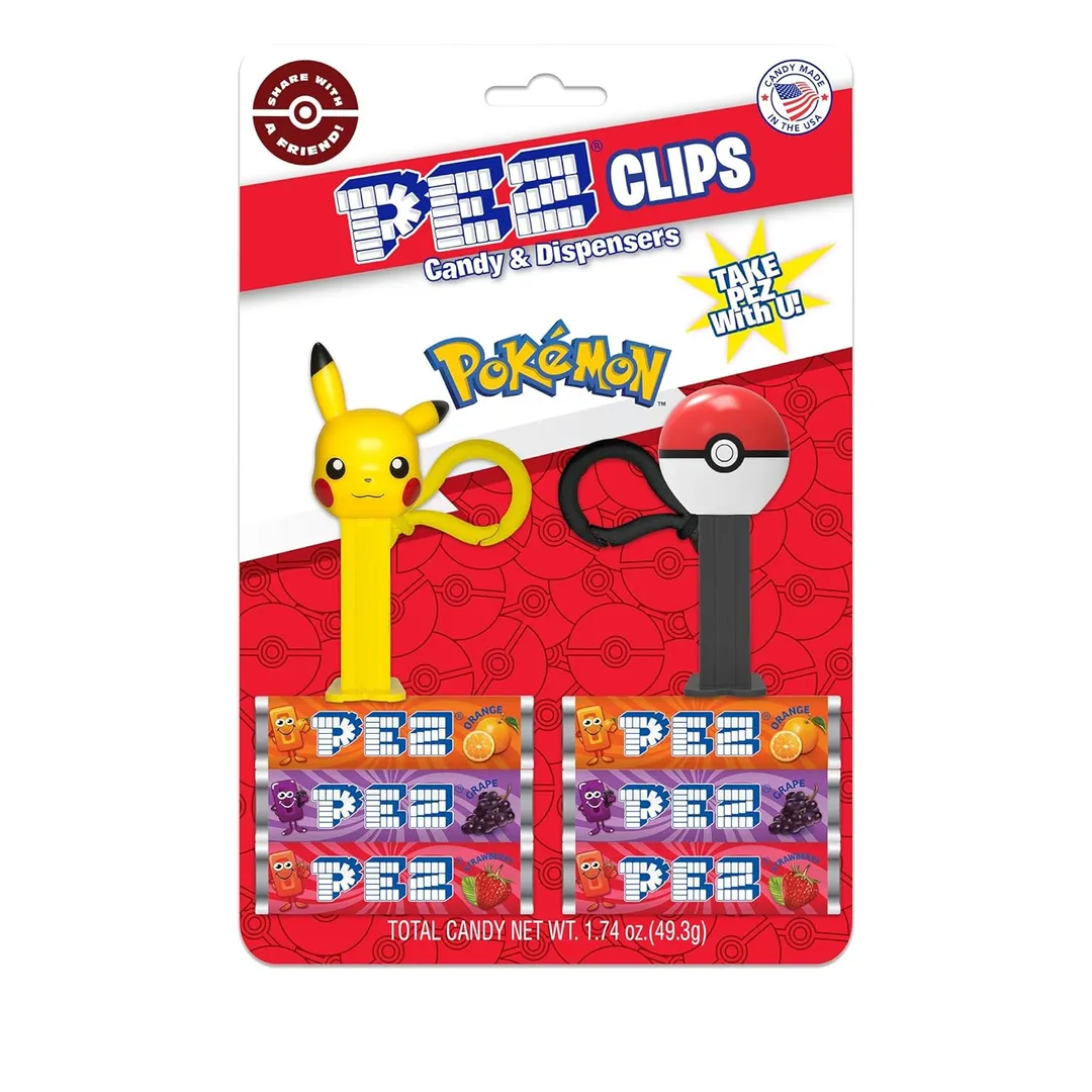 Pokemon PEZ Clips Twin Pack Pokemon Pikachu Single Pack