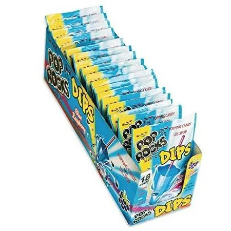Pop Rocks Dips Blue Raspberry 18 Ct 0.63 Oz