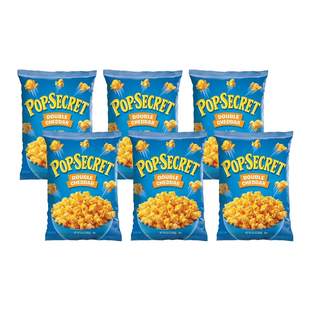 Pop Secret Ready To Eat Double Cheddar Popcorn 5.5 oz 6ct