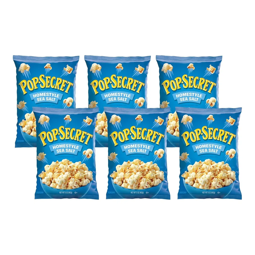 Pop Secret Ready To Eat SEA SALT Butter Popcorn 5.5 oz 6ct