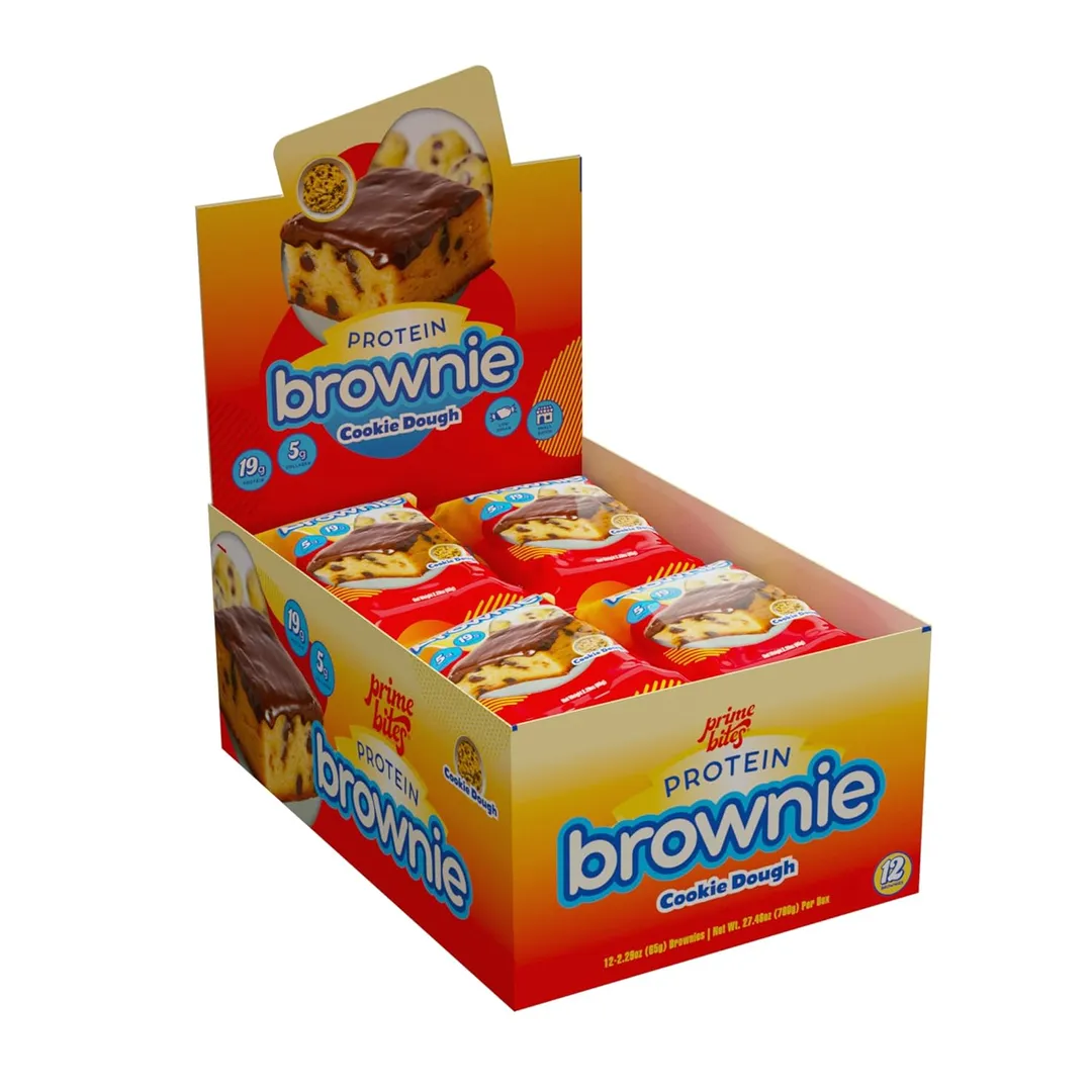 Prime Bites Protein Brownie Cookie Dough Bites 2.29 oz 12 ct
