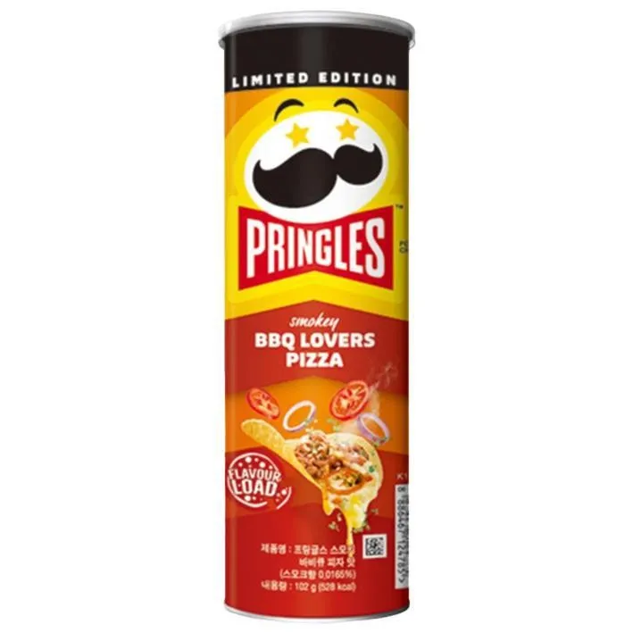 Pringle Korea Chips Smokey BBQ Pizza 3.53 oz 12 Pack