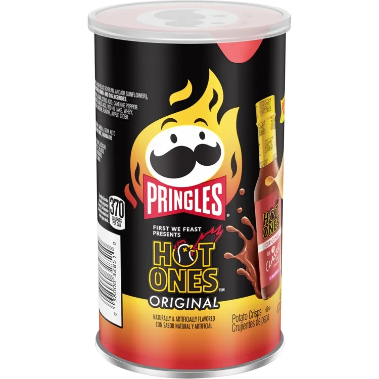 Pringles Hot Ones Original Hot Sauce 2.5oz 12 ct