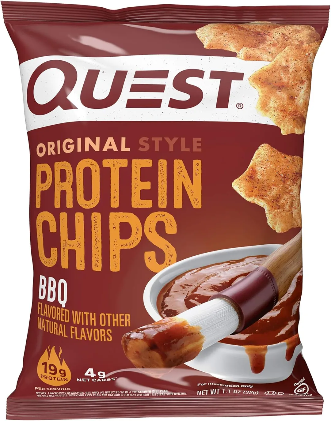 Quest Protein Chips BBQ 1.1 oz 8ct Tray