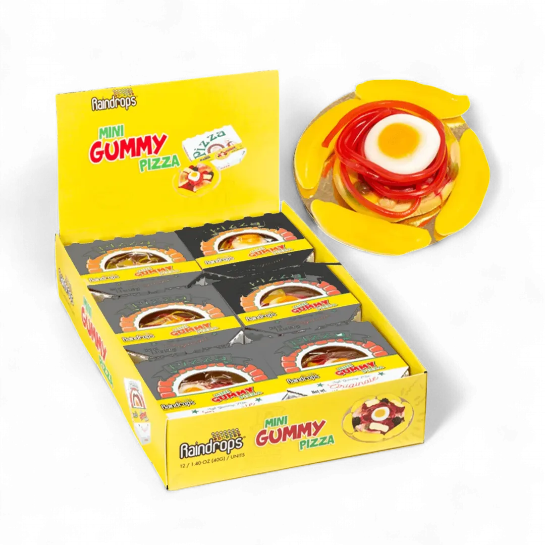 Raindrops Mini Gummy Candy Pizza 12 Ct 1.4 Oz