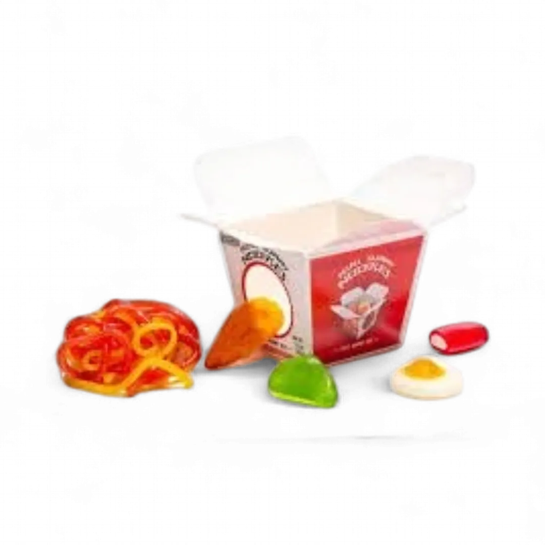 Raindrops Mini Gummy Noodles Take Out Candy 12 Ct 1.4 Oz