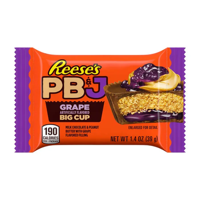 Reeses 16 Ct 1.4 Oz PB&J Grape Big Cup Tray