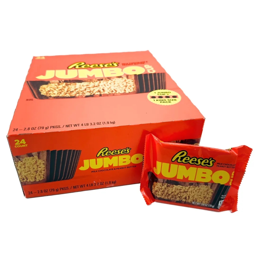 Reese's JUMBO Cup Peanut Butter Chocolate 2.8 oz 24 ct