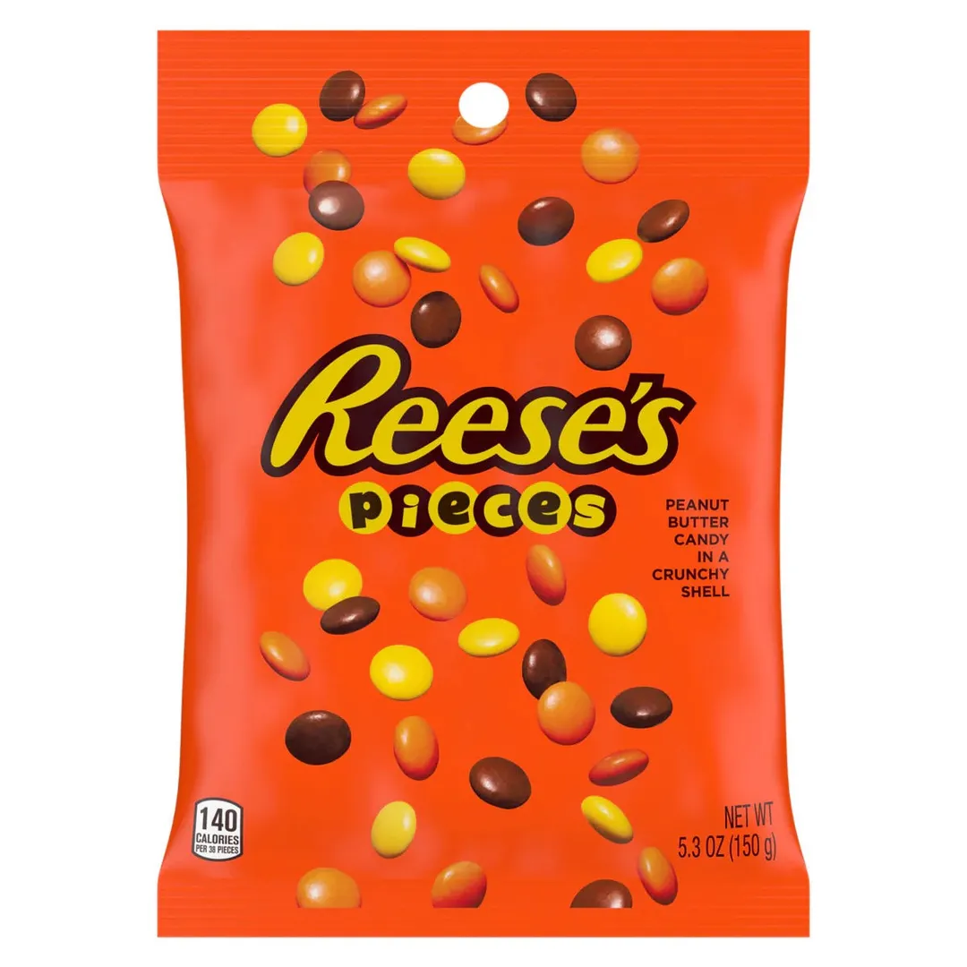 Reese's Pieces Chocolate Peg Bag 5.3oz 12 ct