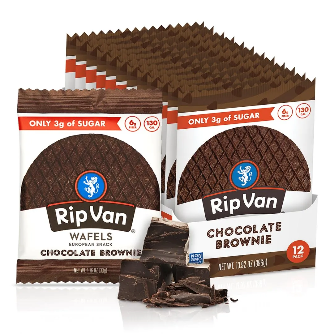 Rip Van Wafels Chocolate Brownie Stroopwafels 1.16 oz 12 ct (1)