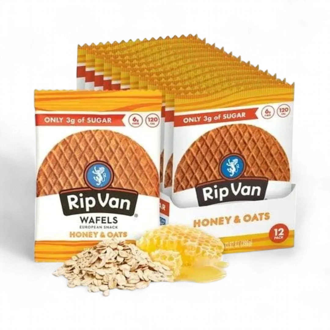 Rip Van Wafels Honey & Oats Stroopwafels 12 Count 13.92 Ounce