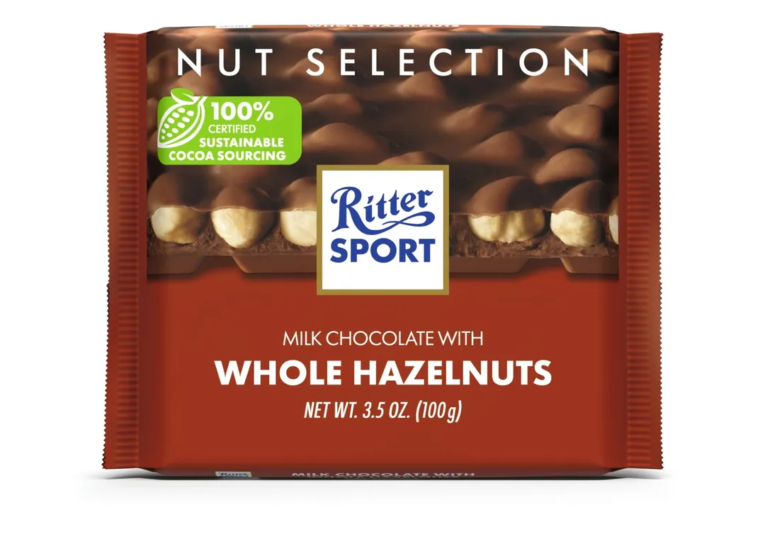 Ritter Sport Milk Chocolate Whole Hazelnuts Bar 3.5oz 10ct