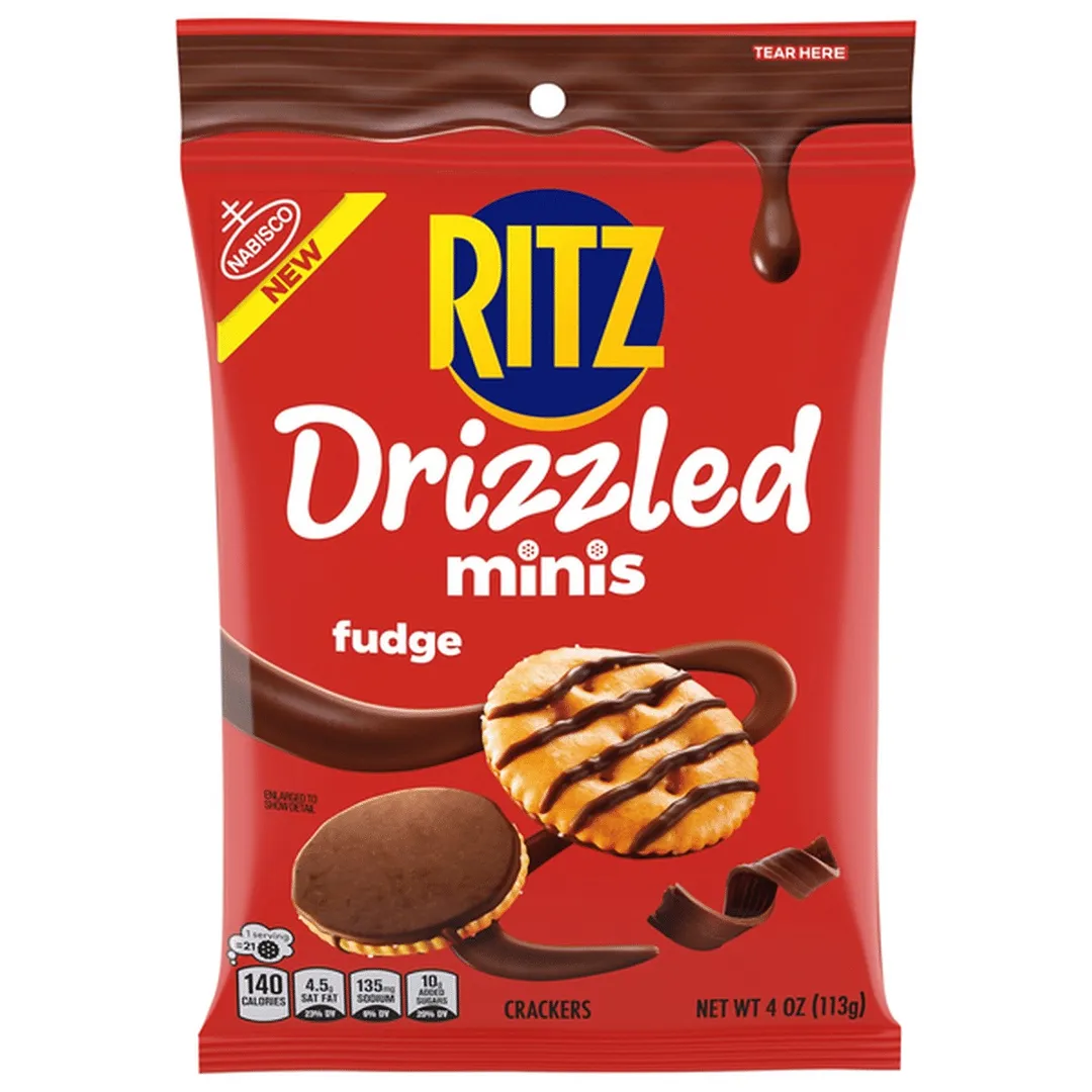 Ritz Drizzled Mini Fudge Crackers 4 oz 12 ct
