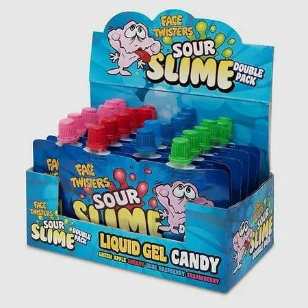 Schuster Sour Slime Face Twisters 18 Ct