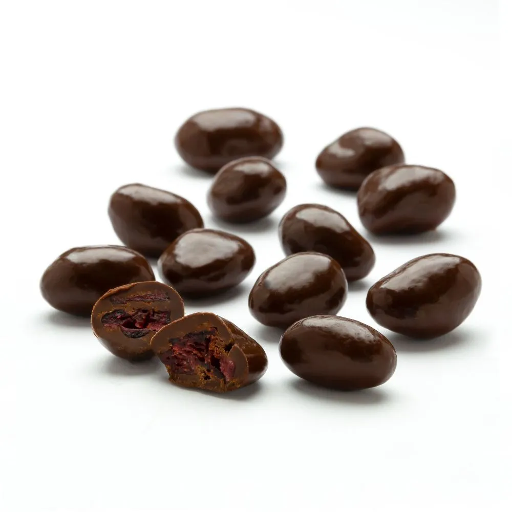 Sconza Dark Chocolate Covered Cranberries 52% Cacao 5 lb