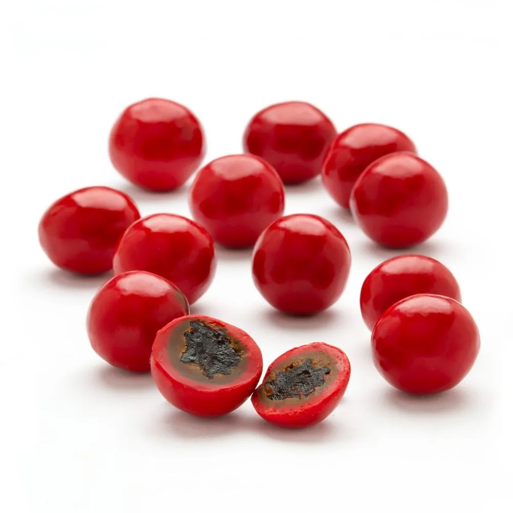 Sconza Milk Chocolate Cherry Red Covered Cherries 5 lb