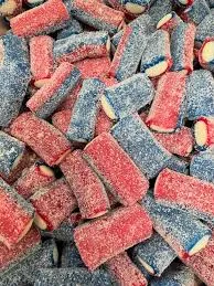 Skane Swedish Mini Dynamit Red White Blue Gummy Sticks 2.2 lb