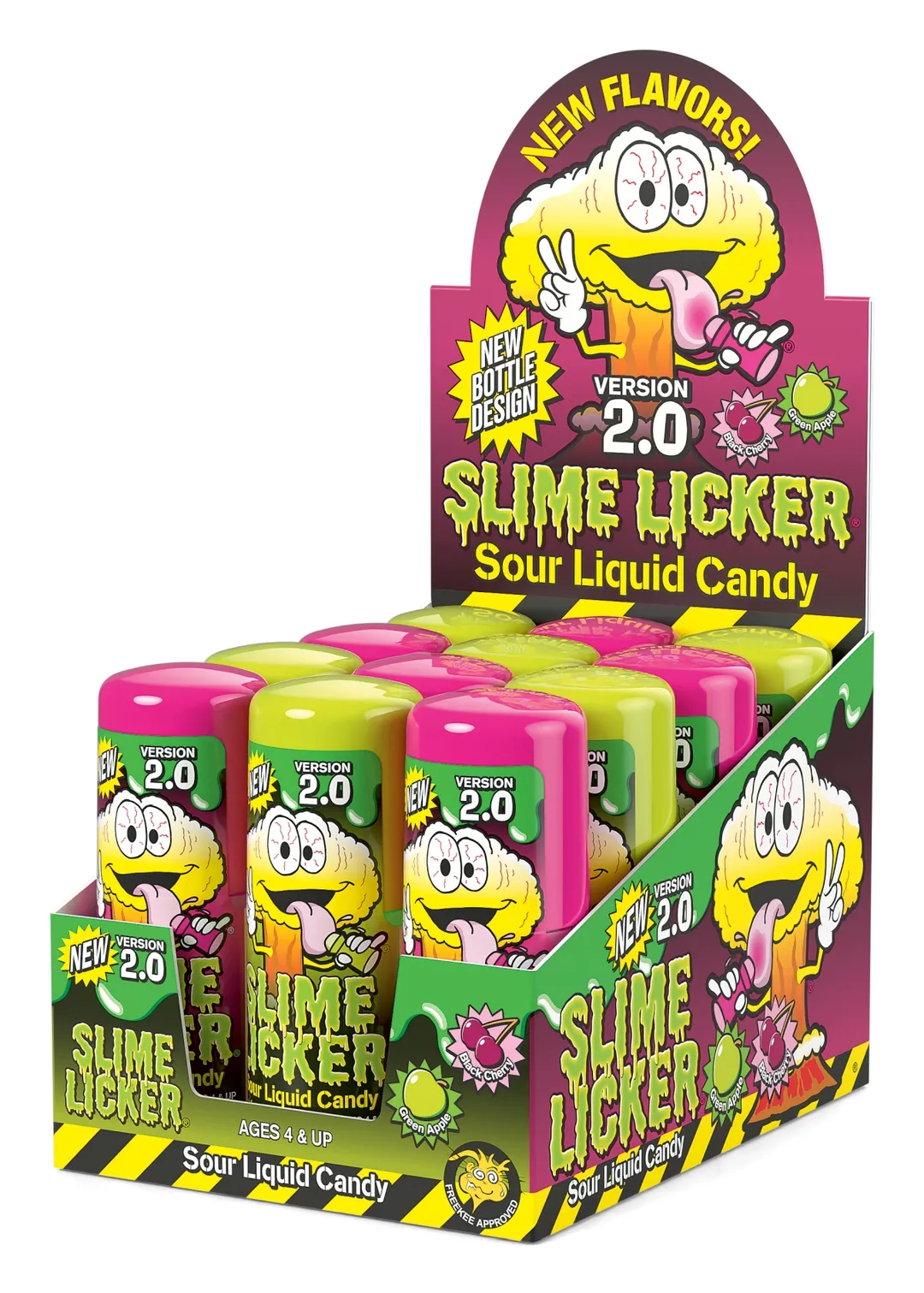 Slime licker 2.0 12 Ct Black Cherry Green Apple Tray