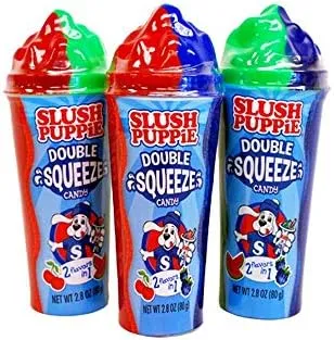 Slush Puppie 12 Ct 2.82 Oz Double Squeeze Candy Tray