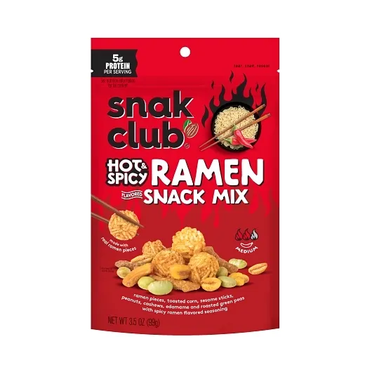 Snak Club Hot & Spicy Ramen Snack Mix 3.5 oz 6 ct