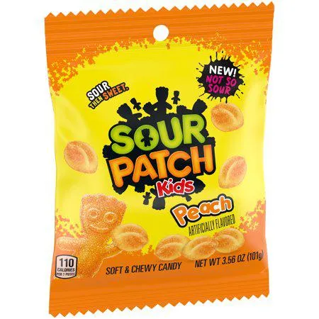 Sour Patch Kids 3.56 Oz Peg Bag Peach