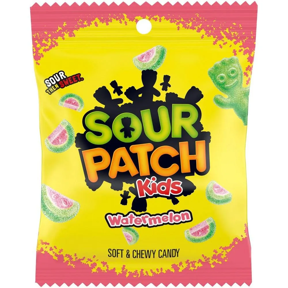 Sour Patch Kids 3.6 Oz Peg Bag Watermelon