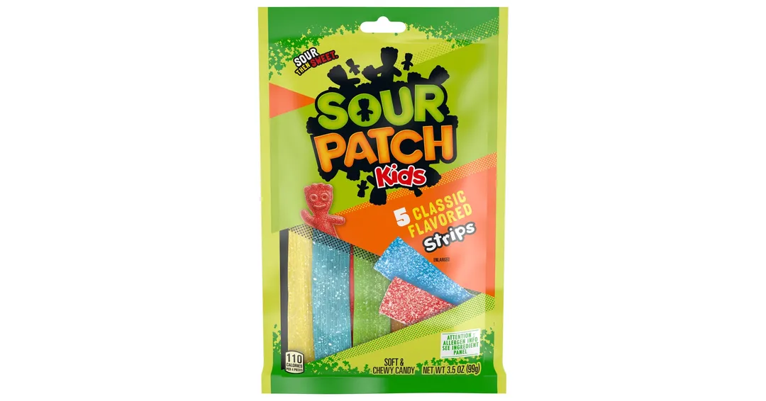 Sour Patch Kids 5 Flavor Strips 3.5 oz 12ct