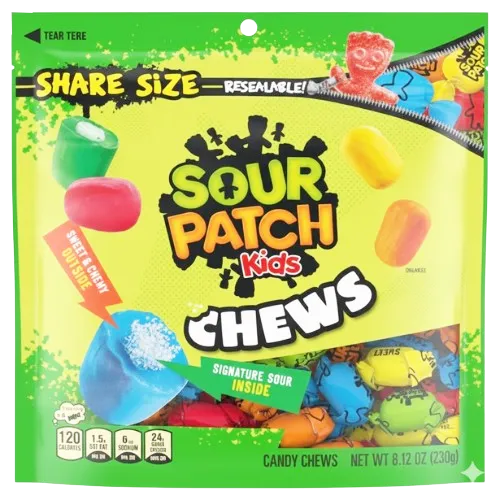 Sour Patch Kids Chew Assorted Soft Candy 8.12 oz 6 ct Bulk